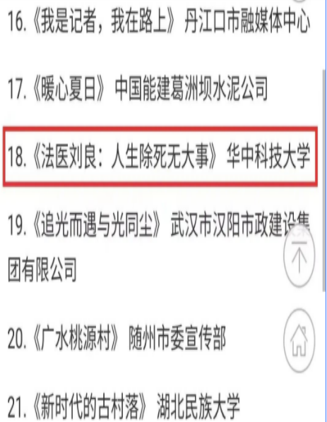 《法医刘良：人生除死无大事》短视频荣获2022“这里是湖北”短视频大赛优秀奖